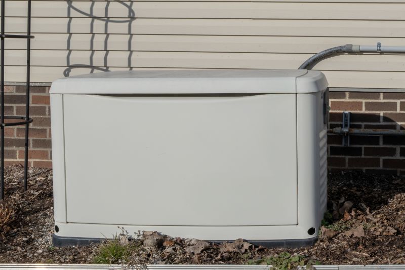 Residential Generator in a Driveway